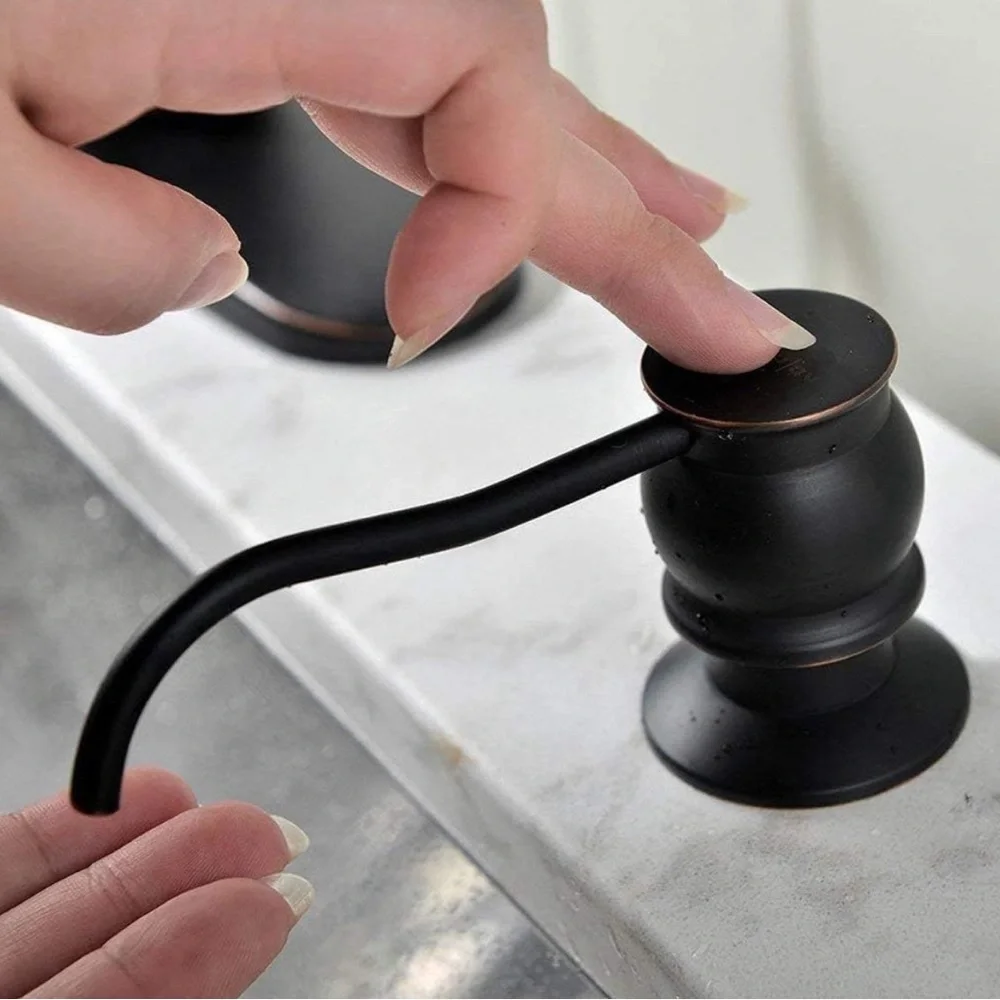 SHACO Vintage Design Oil Rubbed Bronze 13 OZ Counter top Kitchen Soap Dispenser